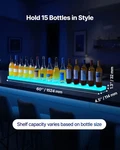 Led Lighted Liquor Bottle Display, 1-tier 60 Inches Whiskey Rack, Supports Usb,. Fixed Price $138.40.