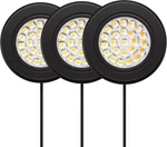 Getinlight 2.6" Wide 3000k Dimmable Led Puck Lights Kit, 3-puck Black. Fixed Price $55.68.
