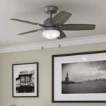 Hunter Antero 44 In. Express Indoor Matte Silver Ceiling Fan W/light Kit. Fixed Price $94.95.