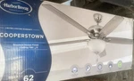Harbor Breeze Cooperstown 62" Brushed Nickel Ceiling Fan Led Reversible Pull Ch. Fixed Price $99.88.