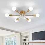 Delipop Sputnik Mid Century Modern Chandelier 6-light Gold Ceiling Fixture. Fixed Price $68.08.