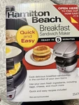 Hamilton Beach Breakfast Sandwich Maker 25475 New In Box. Fixed Price $5.00.