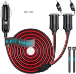 Dc 12v/24v 1 To 2 Car Cigarette Lighter Splitter Power Charger Adapter, 6.6ft. Fixed Price $19.02.