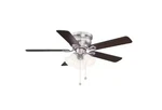 Hampton Bay Clarkston Ii 44 In. Led Indoor Brushed Nickel Ceiling Fan With Light. Fixed Price $52.95.
