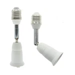 E26/e27 Light Socket Extender, 4.5 Inch Extension,adjustable Vertical 90 Ho. Fixed Price $13.07.