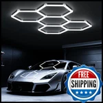 Ipackorin Hexagon Garage Lights: 168w 5 Grids Led Lights, 6500k Ultra Br. Fixed Price $76.36.