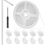 Rgbzone 10pcs 2-pin 8mm Led Strip To Wire 2pin Kit, Transparent. Fixed Price $23.74.