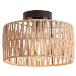 Hchunqjor Coastal Woven Flush Mount Ceiling Light Rustic Industrial Hemp. Fixed Price $67.78.