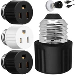 3 Packs E26/e27 Prong Light Socket To Plug Adapter,3prong Bulb.... Fixed Price $11.35.
