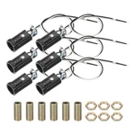 6pcs E12 Candelabra Base Lamp Holder Light Socket Ul Listed With Wire 1.7". Fixed Price $14.81.