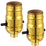 2 Pack Ul Listed Lamp Socket With Push On/off, E26 Threaded Base, Medium Scre.... Fixed Price $13.91.