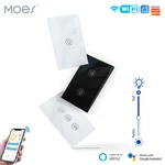 Moes 1/2/3gang Wifi Smart Light Dimmer Switch Glass Touch Panel Alexa Google App. Fixed Price $27.89.