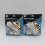 Bottle Lamp Kit White / Gold Ge 250vac/250w Max 8 Ft Cord New. Fixed Price $22.00.