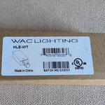 Wac Lighting Hle-wt Track End Live Connector Ht Series Ac 120v 60hz 20a - New. Fixed Price $9.95.