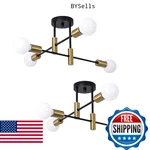 Garwarm 2 Pack 4-light Industrial Semi Flush Mount Sputnik Ceiling Light Fixture. Fixed Price $63.33.
