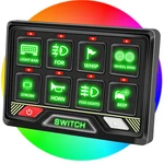 Chelhead Waterproof Aluminum Switch Panel 8 Gang 80a 4 Inch Rgb Led. Fixed Price $172.23.
