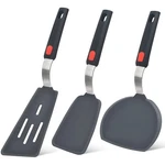 Silicone Spatula Turner Set Of 3, Beijiyi 600 F 3 Pack Spatula, Black+grey. Fixed Price $30.34.