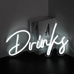 Looklight Drinks Neon Sign Bar Signs For Wall Decor Room W.... Fixed Price $42.37.