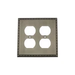 Nostalgic Warehouse Ead Swplt D2 Pewter Egg & Dart Double Duplex Wall Plate. Fixed Price $35.06.