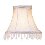 Livex Lighting Chandelier Shade Pewter Bell Clip Shade, Clear Beads - S144. Fixed Price $34.99.