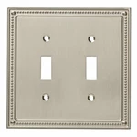 Franklin Brass W35061-sn Classic Beaded Double Switch Cover Plate. Fixed Price $12.65.