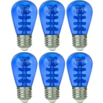 6 Pack Sunlite Medium (e26) Base Led 1.7w Blue Decorative S14 Signs String. Fixed Price $83.93.