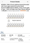 Led Track Lighting Heads 15 Pack White H Type Tracks 4000k Cool 120v 10w. Fixed Price $59.99.