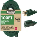 100 Foot Outdoor Extension Cord - 16/3 Sjtw Green 16 Gauge Electrical Cable With. Fixed Price $89.99.