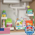 Realinn Expandable Under Sink Organizers And Storage, 2 Tier Cabinet Organ. Fixed Price $94.72.
