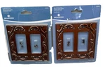Lot Of 2 Brainerd Gang Wall Plate Sponged Copper French Lace 405504. 58 .. Fixed Price $10.75.