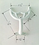 36"- 42" White Ceiling Fan Blade Arm Replacement Bracket, Hunter & Hampton Bay. Fixed Price $10.95.