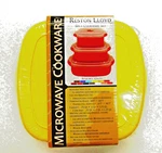 Reston Lloyd Nesting Microwave Containers Adjustable Steam Vents Lemon Set Of 3. Fixed Price $14.95.