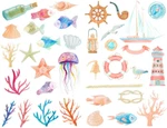 Coral And Navigation Kawaii Aesthetic Pastel Art Agenda Journal Planner Statione. Fixed Price $12.93.