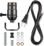 Black Lamp Rewire Kit, Wiring Kit With 12 Ft Cord Replacement, 3 Way S. Fixed Price $20.99.