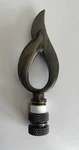 Preowned Nos Bronze Colored Brass Metal Modern Flame Wish Lamp Finial. Fixed Price $21.50.