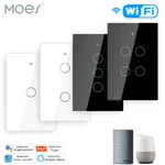 Moes 1/2/3/4 Gang Smart Light Switch Wifi Rf Wall Touch Timer Alexa Google App. Fixed Price $20.69.