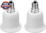 2-pack E12 To E26 Adapter, Light Socket Medium Base, E27 Co. Fixed Price $15.97.