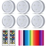Brilliant Evolution 6-pack Wireless Rgb Led Lights - Battery Operated Puck Li.... Fixed Price $51.13.