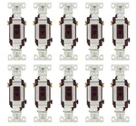 (case Of 10) Eaton Toggle Switch, 15a, Wall, 120v, Back And Side, Push Wire,. Fixed Price $24.77.