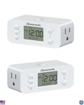 7-day Heavy Duty Digital Timers, 2 Pack Programmable Dual Outlet For Home &. Fixed Price $46.57.