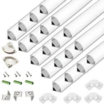 20-pack 3.3ft 1meter V Shape Led Strip Aluminum Channel Diffuser System, Extr.... Fixed Price $58.06.