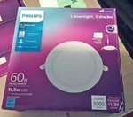Philips Led 6 In. 60-watt Equivalent Slim Canless Recessed Light 5cct (1-pack). Fixed Price $17.99.