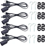4packs 5.9ft E26/e27 Led Light Socket Extension Cord With On/off Switch And Us A. Fixed Price $21.88.