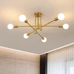 Delipop Sputnik Light Fixture, 6-light Gold Dining Room, Mid-century Modern Ceil. Fixed Price $60.39.