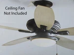 Ceiling Fan Light Kit 2-light Oil Rubbed Bronze Moon Led. Fixed Price $29.99.