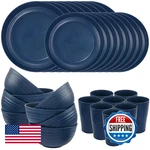 Supernal Wheat Straw Dinnerware Sets Tableware Set For 8 Plates And Bowls. Fixed Price $63.48.