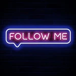 Lumoonosity Follow Me Neon Sign Usb Powered Led Light For Streamer Gamer Influen. Fixed Price $68.26.