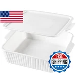 Dizada Casserole Dish For Oven With Lid, 10'' Square Baking Dish, 2-in-1 Ceramic. Fixed Price $71.89.