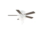 Hampton Bay Clarkston Ii 44 In. Led Indoor White Ceiling Fan With Light Kit. Fixed Price $63.67.