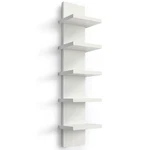 Homaterial 5-tier White Floating Wall Shelf Unit - Narrow Vertical Design. Fixed Price $62.68.